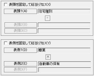 表頭の項目を掛け合わせる