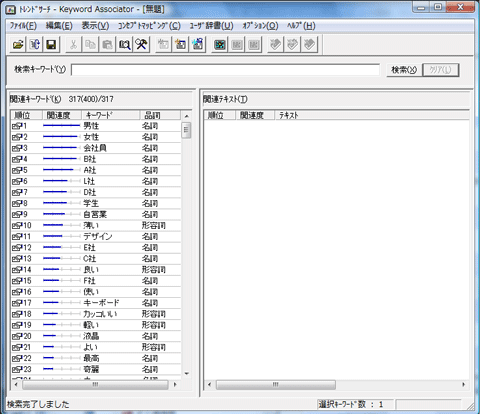 キーワードアソシエーター解析済み