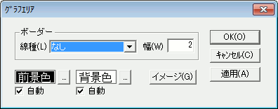グラフエリア編集画面